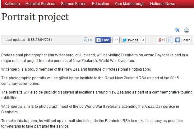 Portrait Project WWII veterans - nzipp